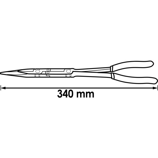Μυτοτσίμπιδο μακρύ ίσιο με ημιστρόγγυλα ράμφη , σπαστό HAZET-VIGOR