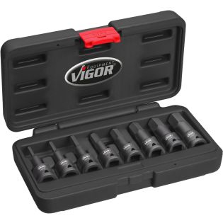 Κασετίνα με καρυδάκια 1/2''  ALLEN κρουστικά, 8 τεμαχίων HAZET-VIGOR