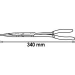 Μυτοτσίμπιδο μακρύ ίσιο με ημιστρόγγυλα ράμφη , σπαστό HAZET-VIGOR