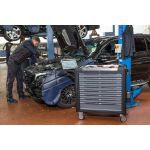 Εργαλειοφόρος, σειρά XL, 8 συρταριών με επιφάνεια εργασίας από ανοξείδωτο ατσάλι και 255 εργαλεία ειδικά για VW και AUDI αυτοκίνητα σε μαλακούς δίσκους τακτοποίησης HAZET-VIGOR