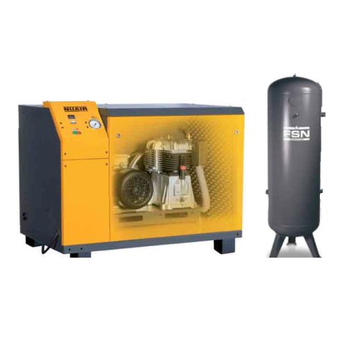 Αεροσυμπιεστής αθόρυβος 5,5hp με αεροφυλάκιο 500lt 