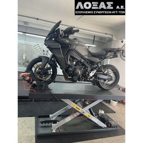 Ανυψωτικό ψαλιδωτό MOTO ηλεκτροϋδραυλικό 600 kg με συρταρωτή πόρτα και μέγγενη GALTA
