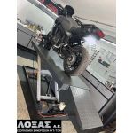 Ανυψωτικό ψαλιδωτό MOTO ηλεκτροϋδραυλικό 600 kg με συρταρωτή πόρτα και μέγγενη GALTA