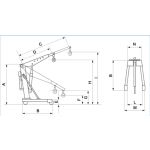 Γερανάκι σπαστό 1000kg