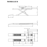 Ανυψωτικό ψαλιδωτό επί ψαλιδωτού 5 τον. ηλεκτροϋδραυλικό με τζογόμετρο ηλεκτροϋδραυλικό 12 κινήσεων ειδικό για ευθυγράμμιση RAVAGLIOLI RAV650.5.55SI