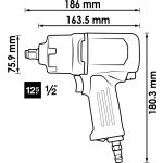 Αερόκλειδο 1/2¨ 189 kg HAZET-VIGOR