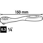 Καστάνια αναστρεφόμενη 1/4'' HAZET-VIGOR