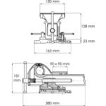 Μέγγενη με περιστρεφόμενη βάση 150 mm HAZET-VIGOR