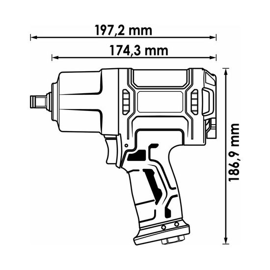 Αερόκλειδο 1/2'' 172 kg HAZET-VIGOR