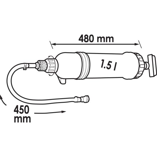 Αντλία κενού 1500ml, 6 τεμαχίων  HAZET-VIGOR