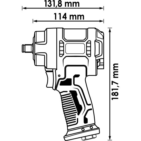 Αερόκλειδο 1/2” ΜΙΝΙ 120 kg + Αερόκλειδο 1/2” 172 kg HAZET-VIGOR 